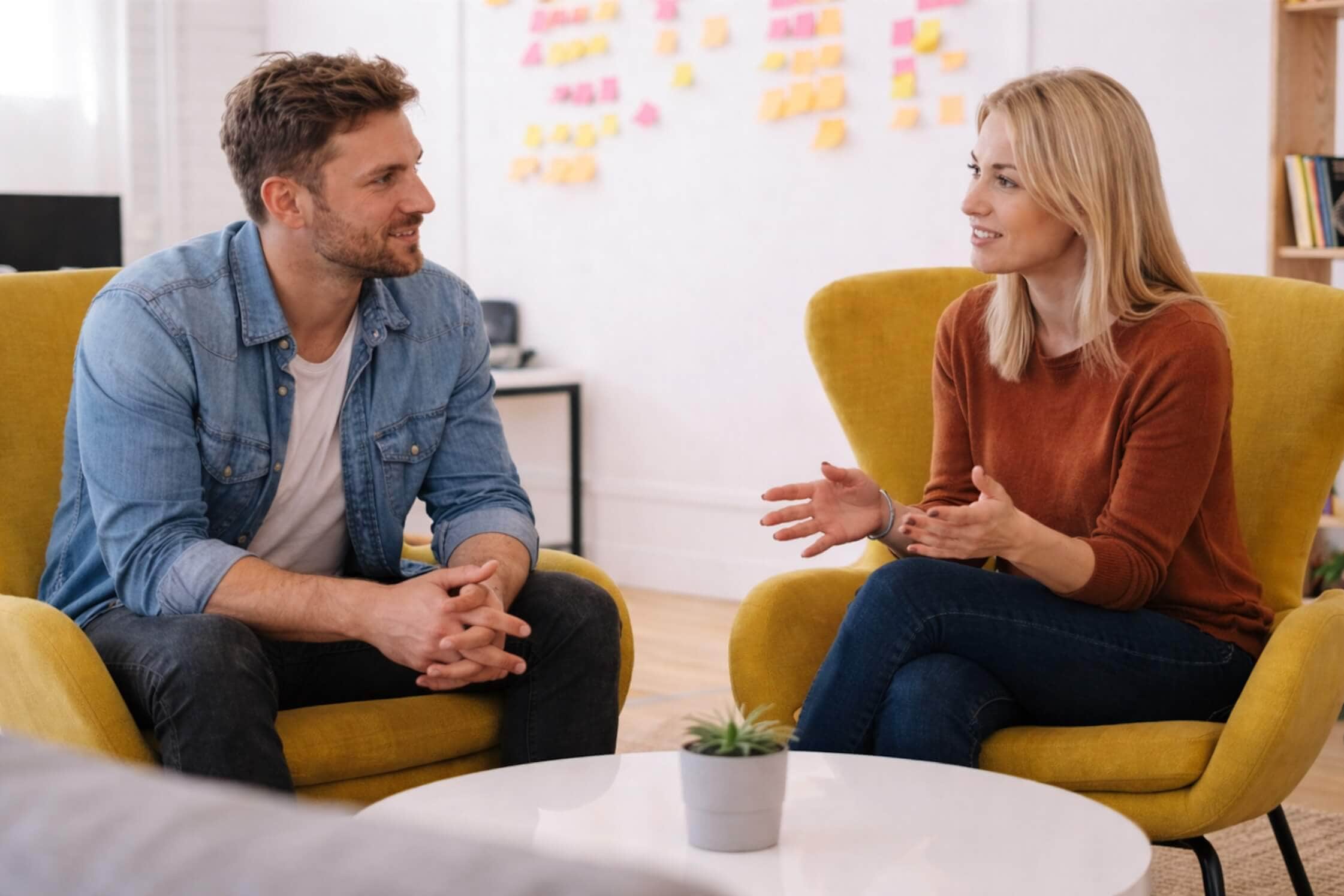 Jahresstart-Gespräch mit einem Mitarbeiter