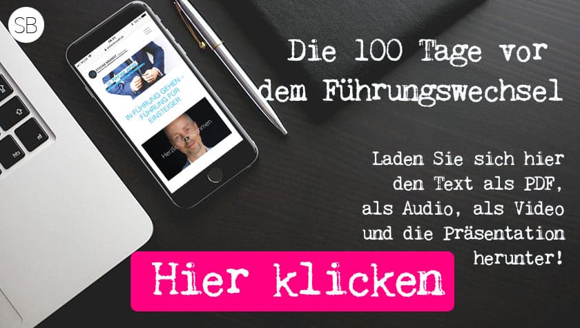 Link zu den Inhalten für die 100 Tage vor dem Führungswechsel.