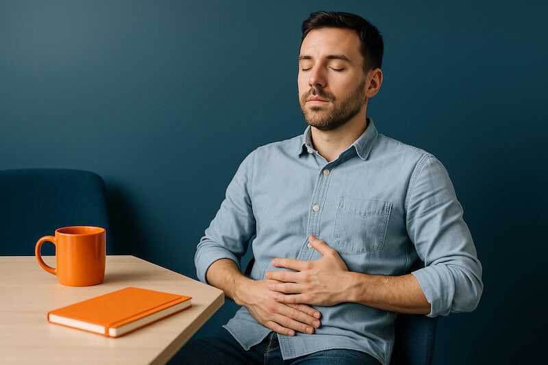Führung und Fitness - Führungskraft macht eine Mindfulness-Übung